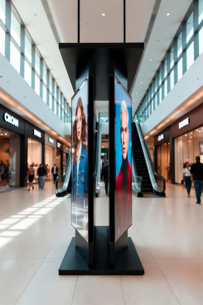 كشك رقمي مزدوج فائق النحافة